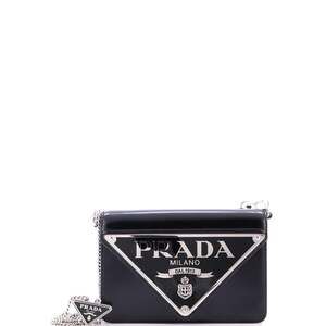 Prada Maxi Triangle Logo Chain Flap Bag #203273P21B